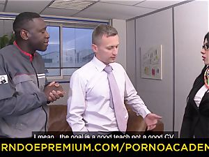 porn ACADEMIE - Romanian molten damsel interracial double penetration lovemaking
