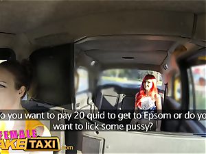 gal faux taxi red-haired Fingerfucked by Cabbie